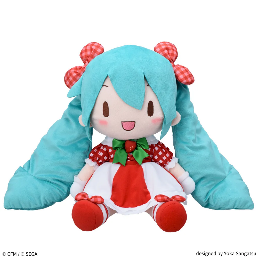 fuwa petit "Hatsune Miku x Love and Berry Dress Up and Dance!" Plush "Lovely Strawberry" (LL)