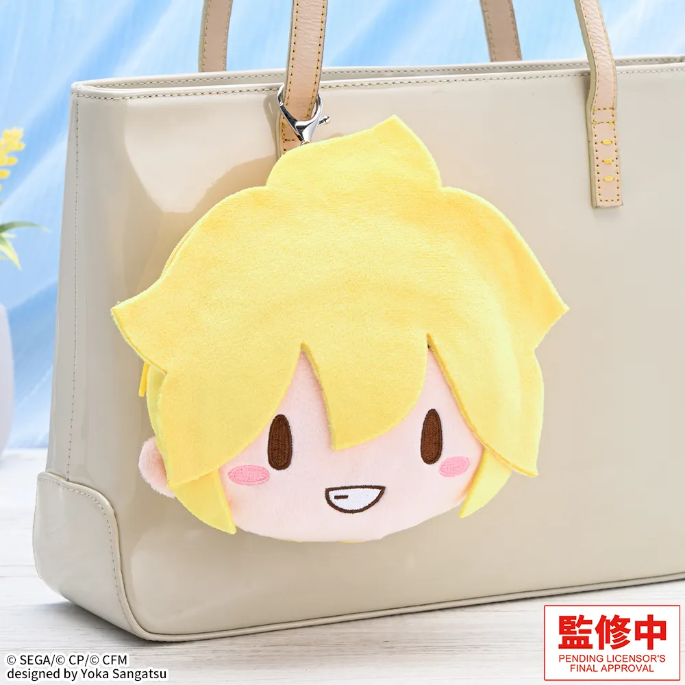 fuwa petit "HATSUNE MIKU: COLORFUL STAGE!" Face Pouch with Reel "Street SEKAI Kagamine Len"