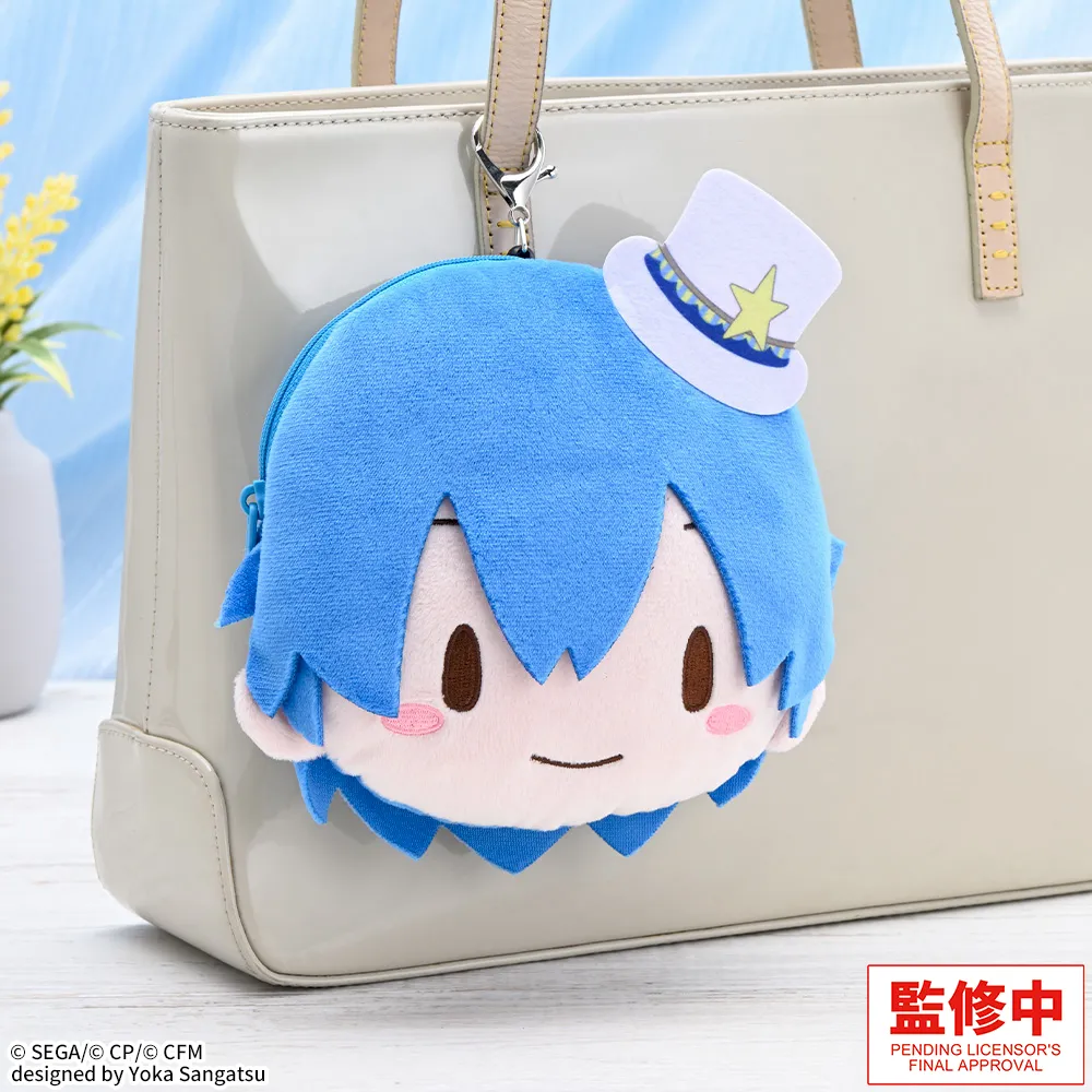 fuwa petit "HATSUNE MIKU: COLORFUL STAGE!" Face Pouch with Reel "Wonderland SEKAI KAITO"