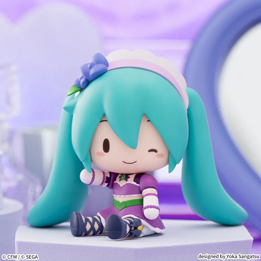 fuwa petit "Hatsune Miku x Love and Berry Dress Up and Dance!" Chibi Figure "Sparkly Purple"